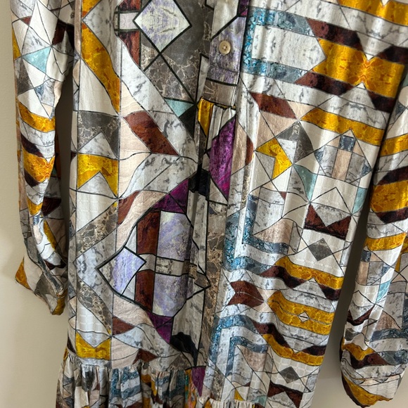 Anthropologie Geometric Patterned Multicolor Dress - Picture 2 of 4